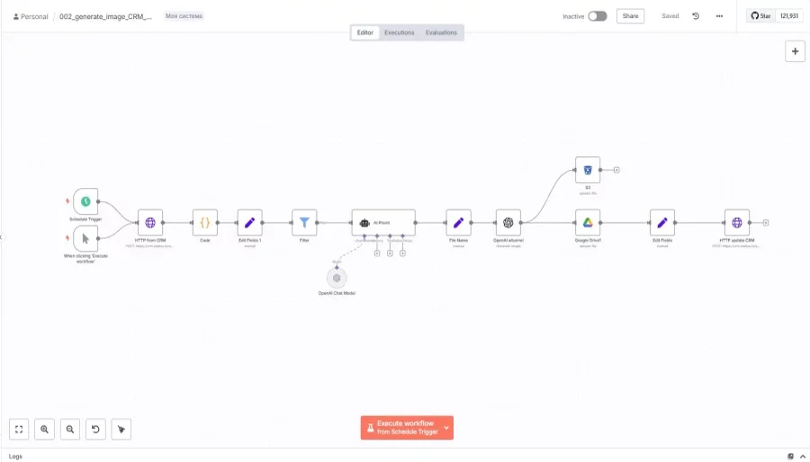 Генерация картинок для публикаций для CRM Руководитель